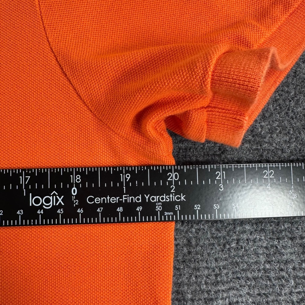 Polo Ralph Lauren Polo Shirt Mens M Medium Orange Crest Custom Slim Fit Pique - Picture 12 of 15
